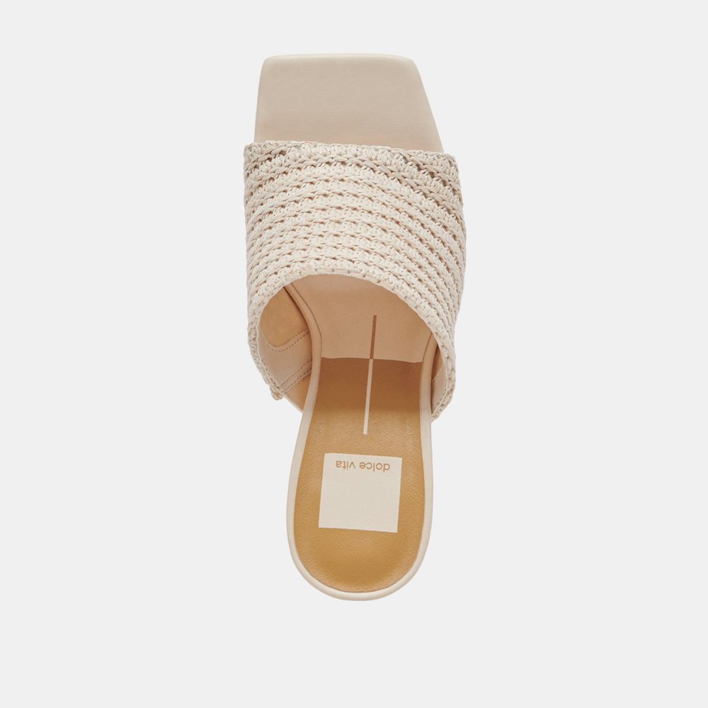 Dolce Vita Novis Woven Women Heels Cream | US-350296JBS