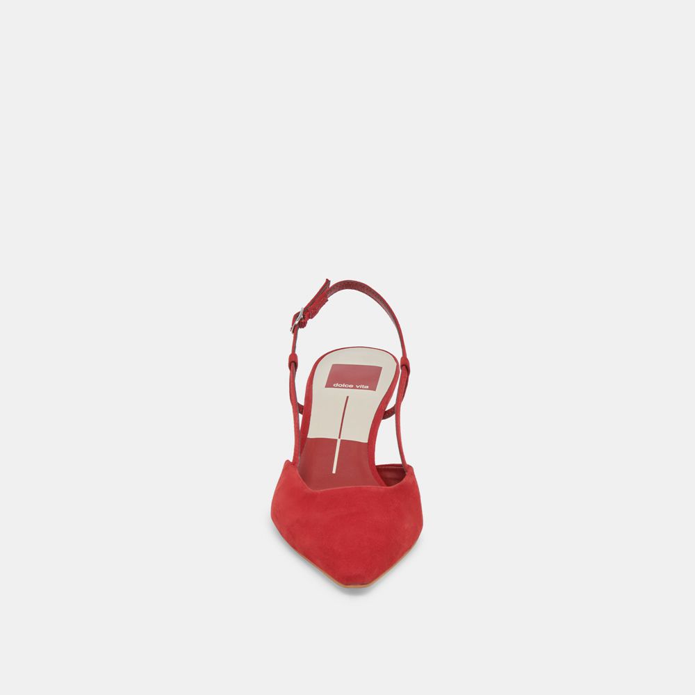 Dolce Vita Odela Suede Women Heels Red | US-382794QKE