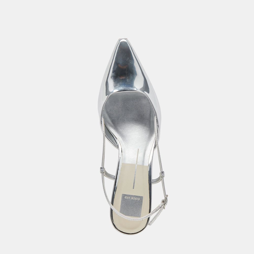 Dolce Vita Odela Wide Women Heels Silver | US-691234ICJ