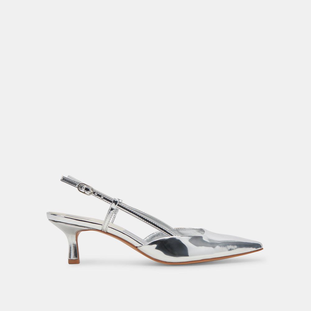 Dolce Vita Odela Wide Women Heels Silver | US-691234ICJ