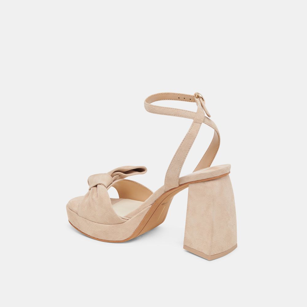 Dolce Vita Pacie Suede Women Heels Brown | US-356281ESJ