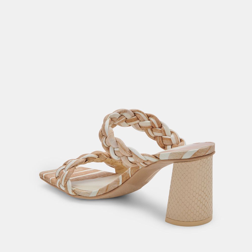 Dolce Vita Paily Women Heels Sandals White / Beige | US-361945LER