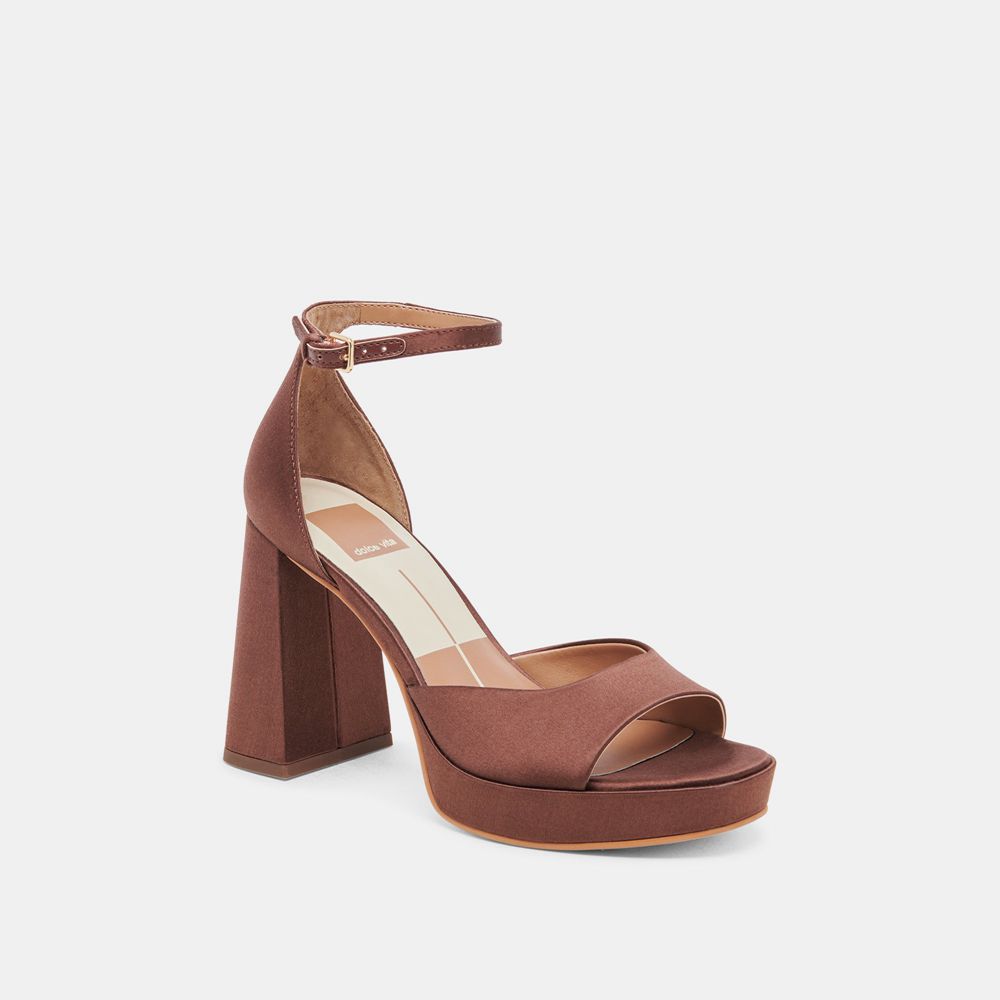 Dolce Vita Pandro Women Heels Chocolate | US-302967RWI