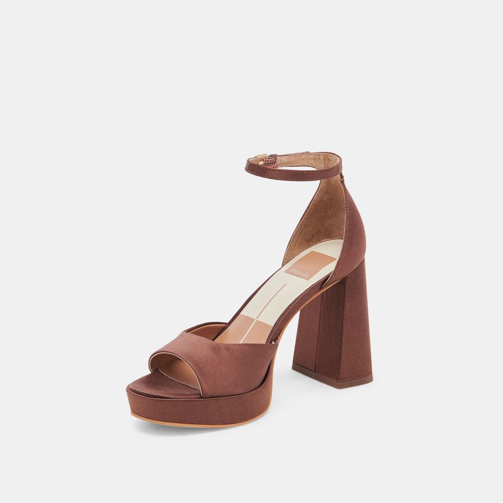 Dolce Vita Pandro Women Heels Chocolate | US-302967RWI