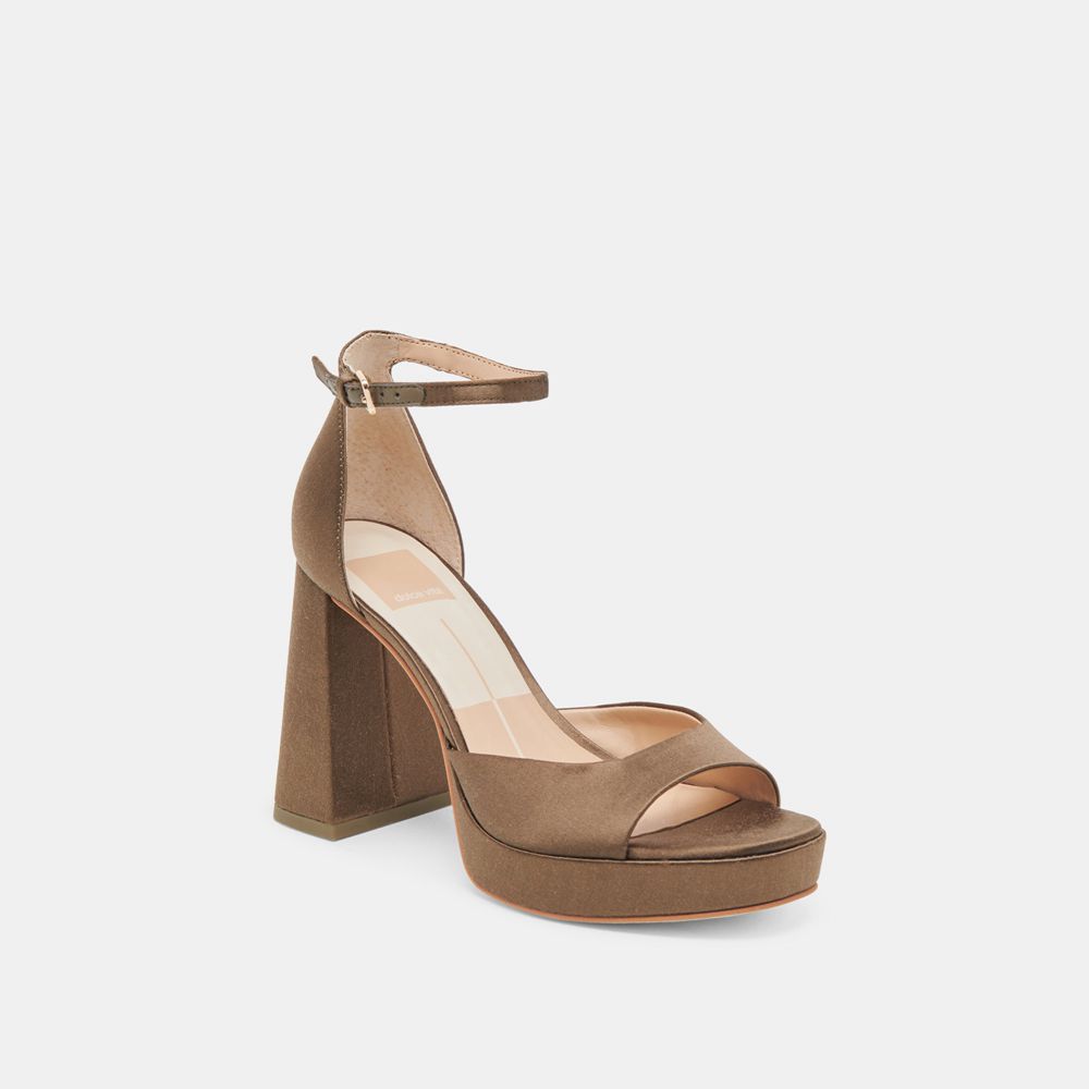 Dolce Vita Pandro Women Heels Olive | US-954327ISZ