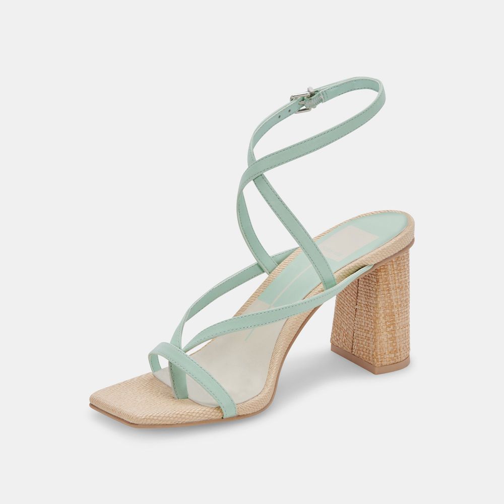 Dolce Vita Paroo Leather Women Heels Mint | US-682104ECP