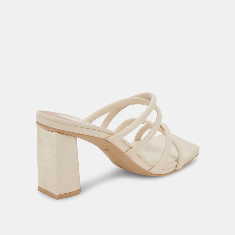 Dolce Vita Patsi Leather Women Heels Cream | US-598206GJY