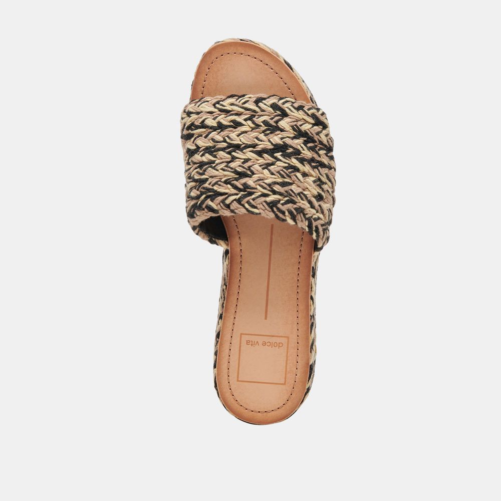 Dolce Vita Pazli Woven Women Sandals Black | US-145809FKO