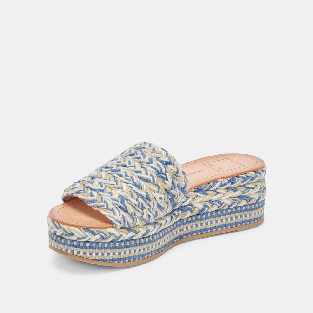 Dolce Vita Pazli Woven Women Sandals Blue | US-765013MAB