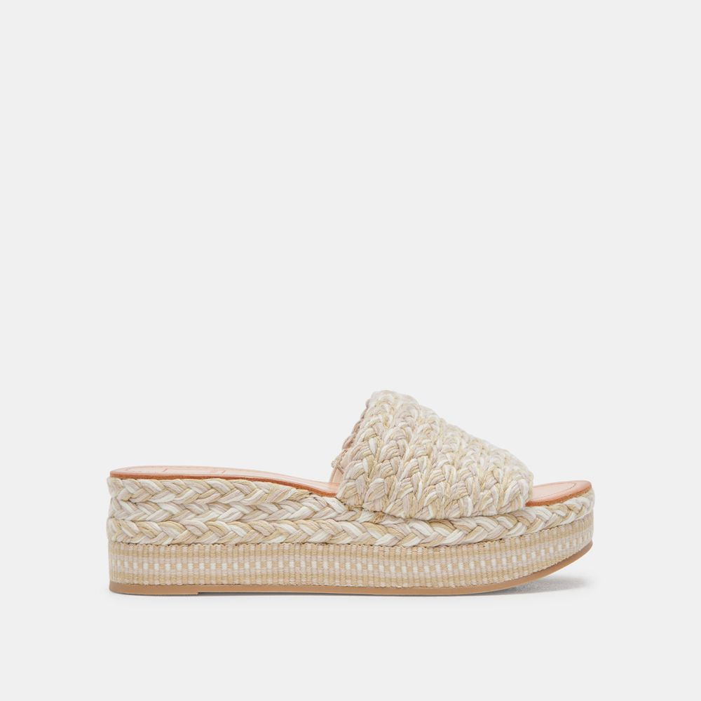 Dolce Vita Pazli Woven Women Sandals Cream | US-153942WKQ