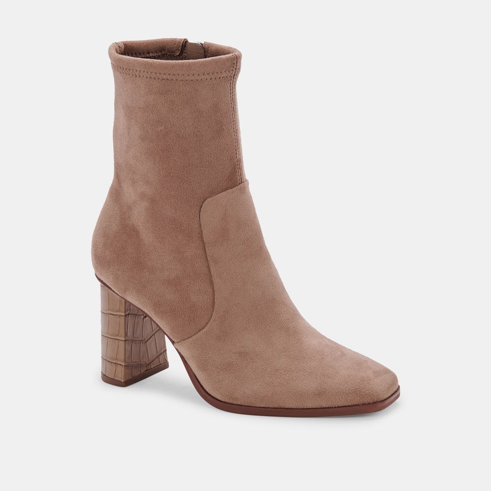 Dolce Vita Petya Suede Women Booties Beige | US-768305QIR