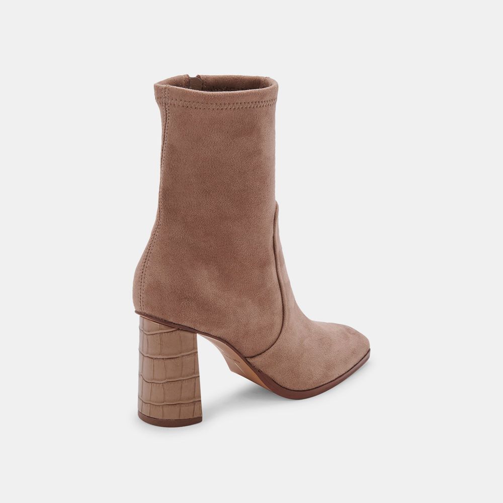 Dolce Vita Petya Suede Women Booties Beige | US-768305QIR