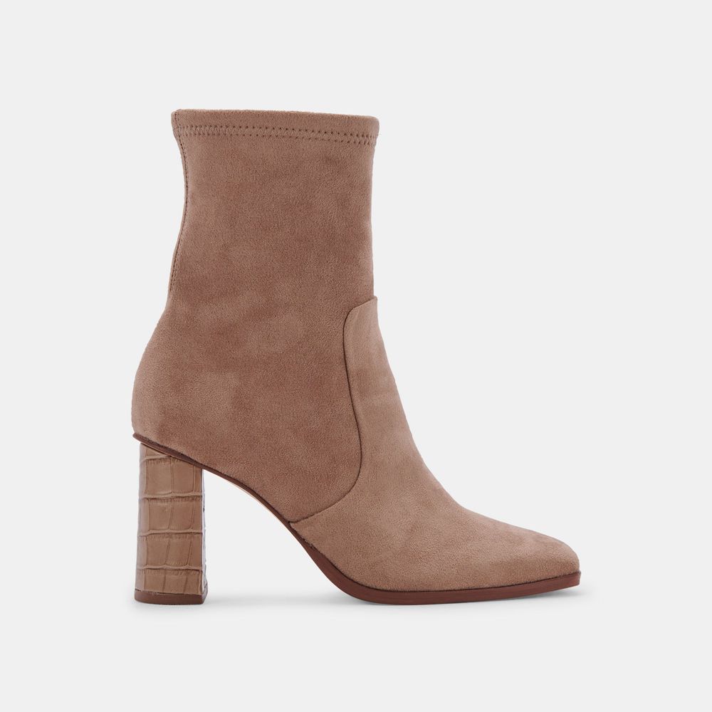 Dolce Vita Petya Suede Women Booties Beige | US-768305QIR