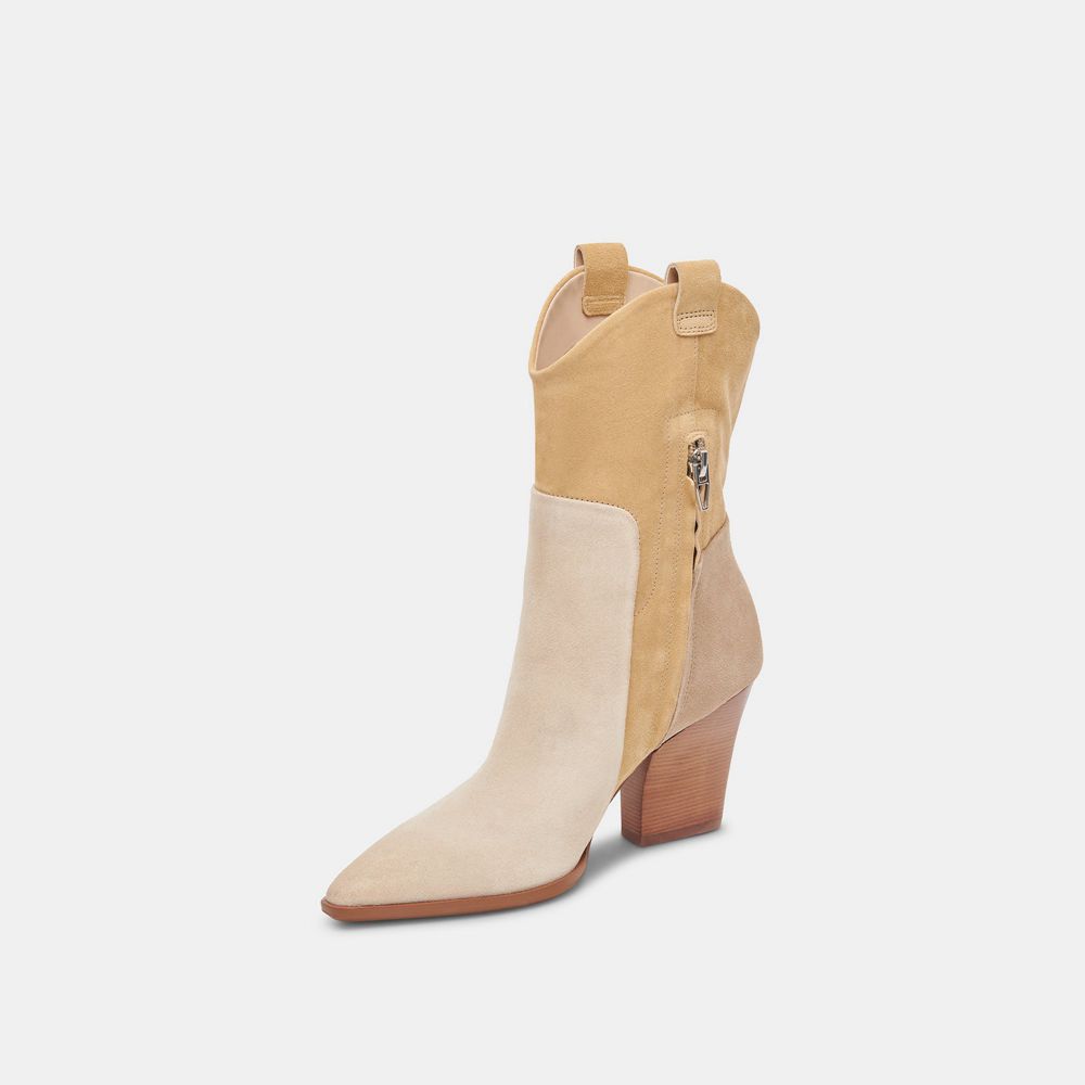 Dolce Vita Ragen Suede Women Western Boots Beige / Brown | US-537162WOR