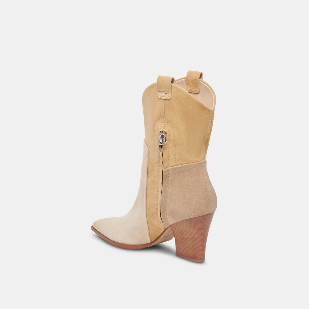 Dolce Vita Ragen Suede Women Western Boots Beige / Brown | US-537162WOR