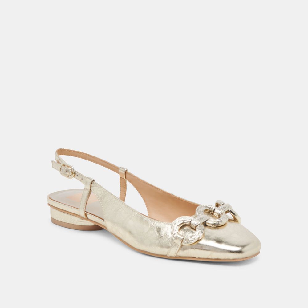 Dolce Vita Ramano Leather Women Flats Platinum | US-502891KLH