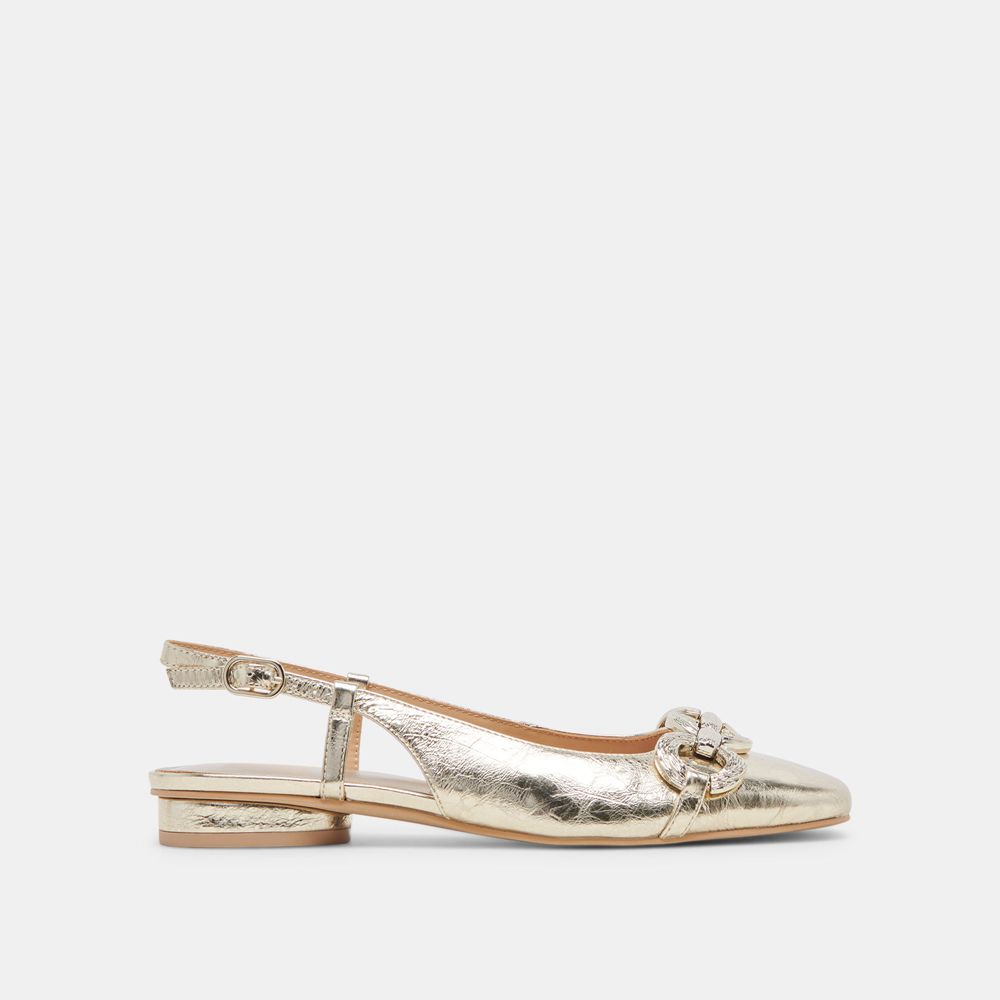 Dolce Vita Ramano Leather Women Flats Platinum | US-502891KLH