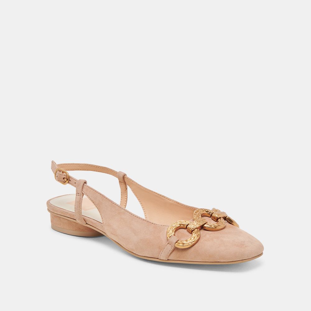 Dolce Vita Ramano Suede Women Flats Beige | US-268957ZDJ