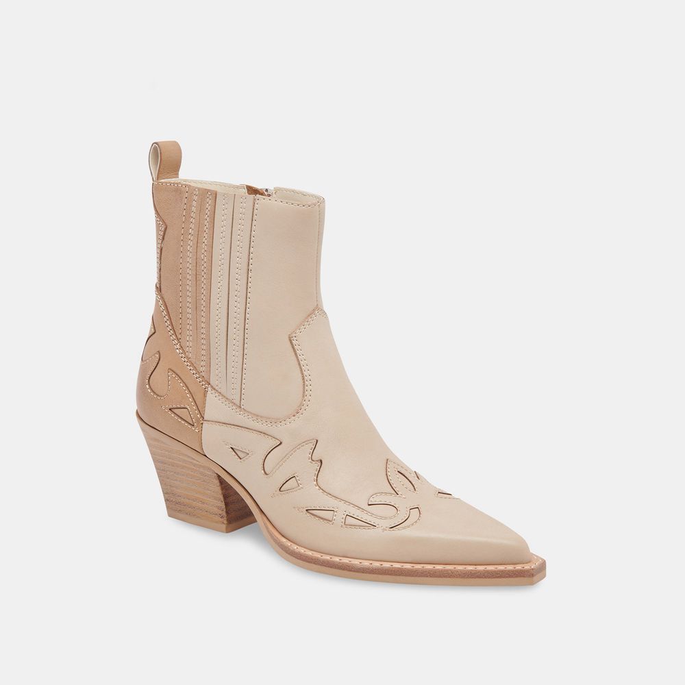 Dolce Vita Ramson Nubuck Women Western Boots Beige | US-627895XRE