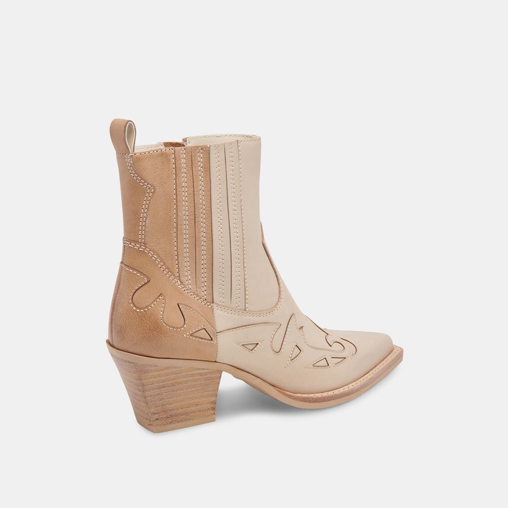 Dolce Vita Ramson Nubuck Women Western Boots Beige | US-627895XRE