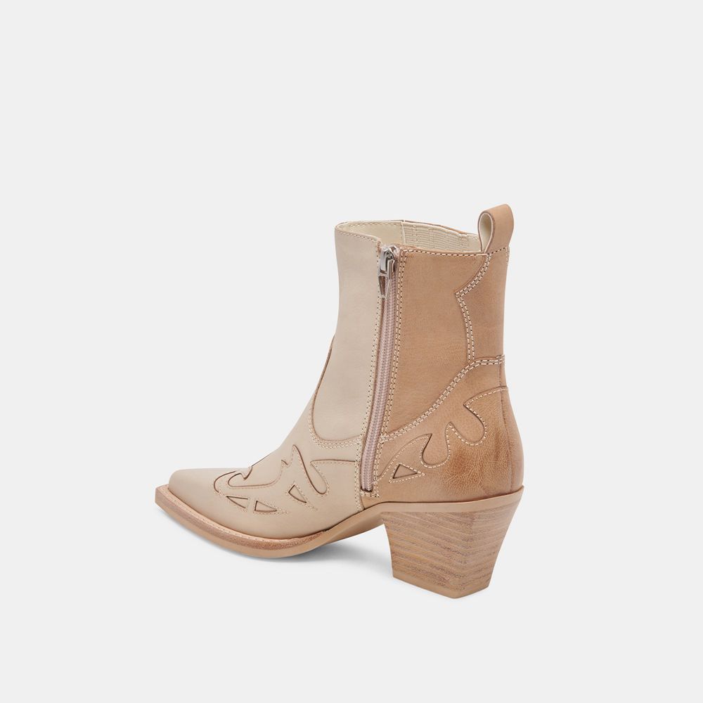 Dolce Vita Ramson Nubuck Women Western Boots Beige | US-627895XRE