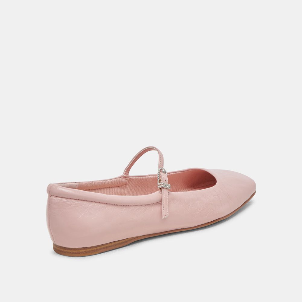 Dolce Vita Reyes Crinkle Patent Women Ballet Flats Pink | US-390164AVY