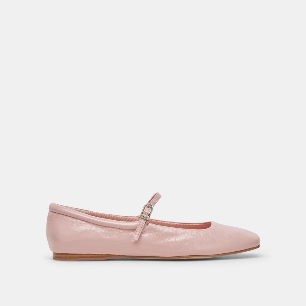 Dolce Vita Reyes Crinkle Patent Women Ballet Flats Pink | US-390164AVY