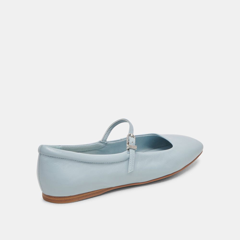 Dolce Vita Reyes Crinkle Patent Women Ballet Flats Light Blue | US-012679PVQ