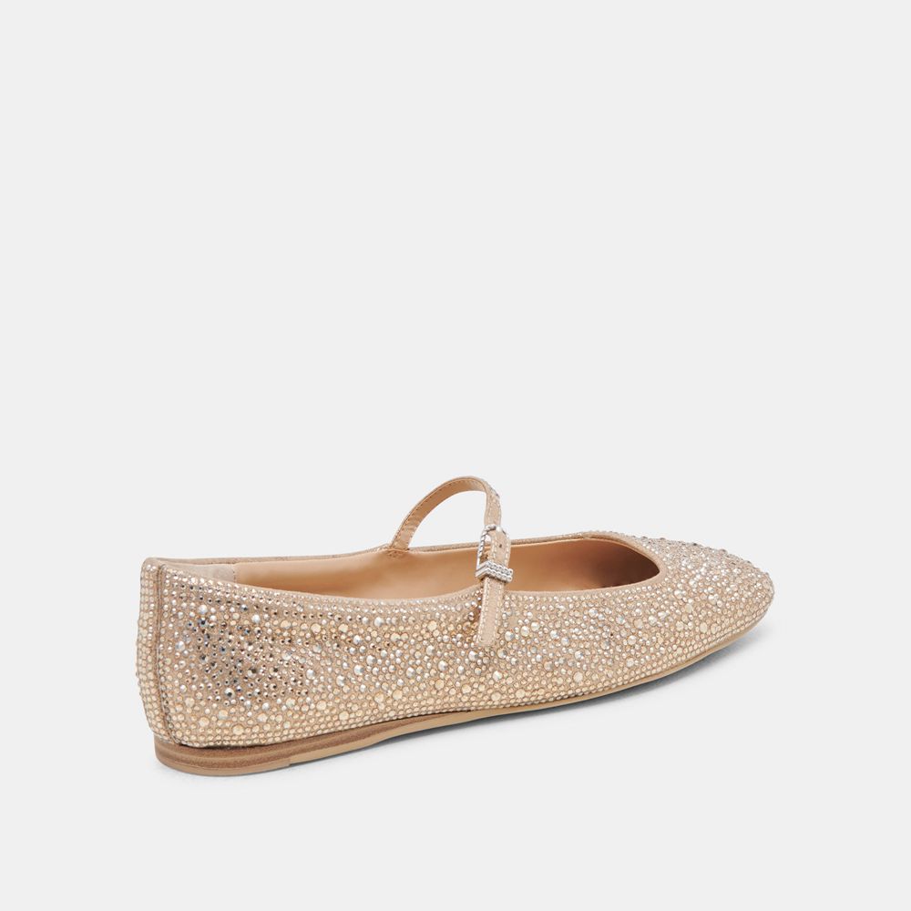 Dolce Vita Reyes Crystal Women Ballet Flats Light Gold | US-749801QYH