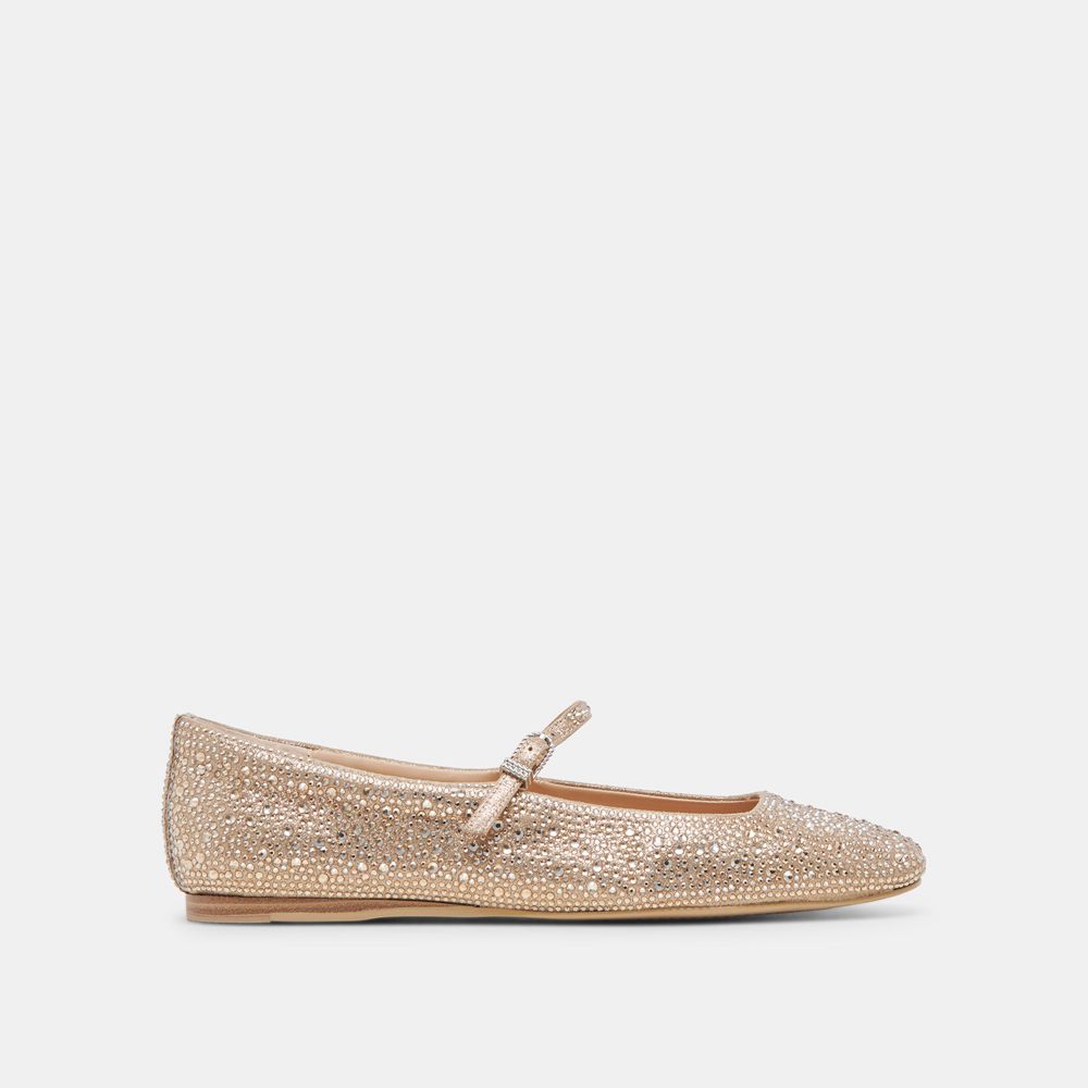 Dolce Vita Reyes Crystal Women Ballet Flats Light Gold | US-749801QYH