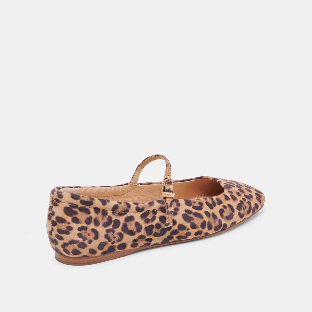 Dolce Vita Reyes Suede Women Ballet Flats Leopard | US-590836AZL