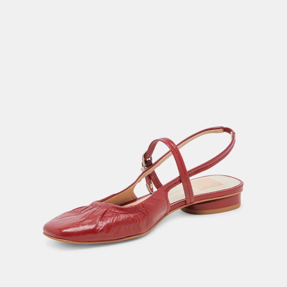 Dolce Vita Rianne Crinkle Patent Women Flats Red | US-248103RWZ