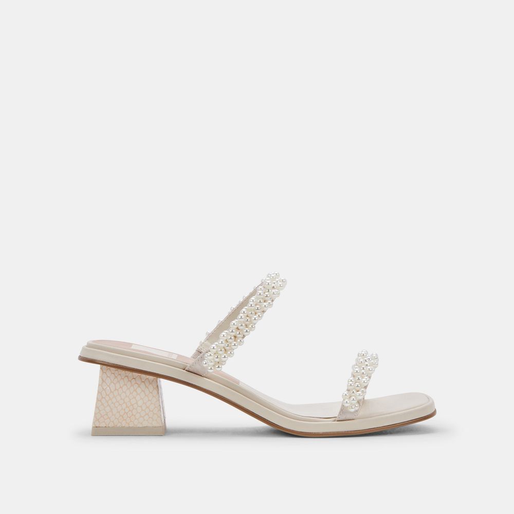 Dolce Vita River Pearl Women Heels Sandals Cream | US-695734TED