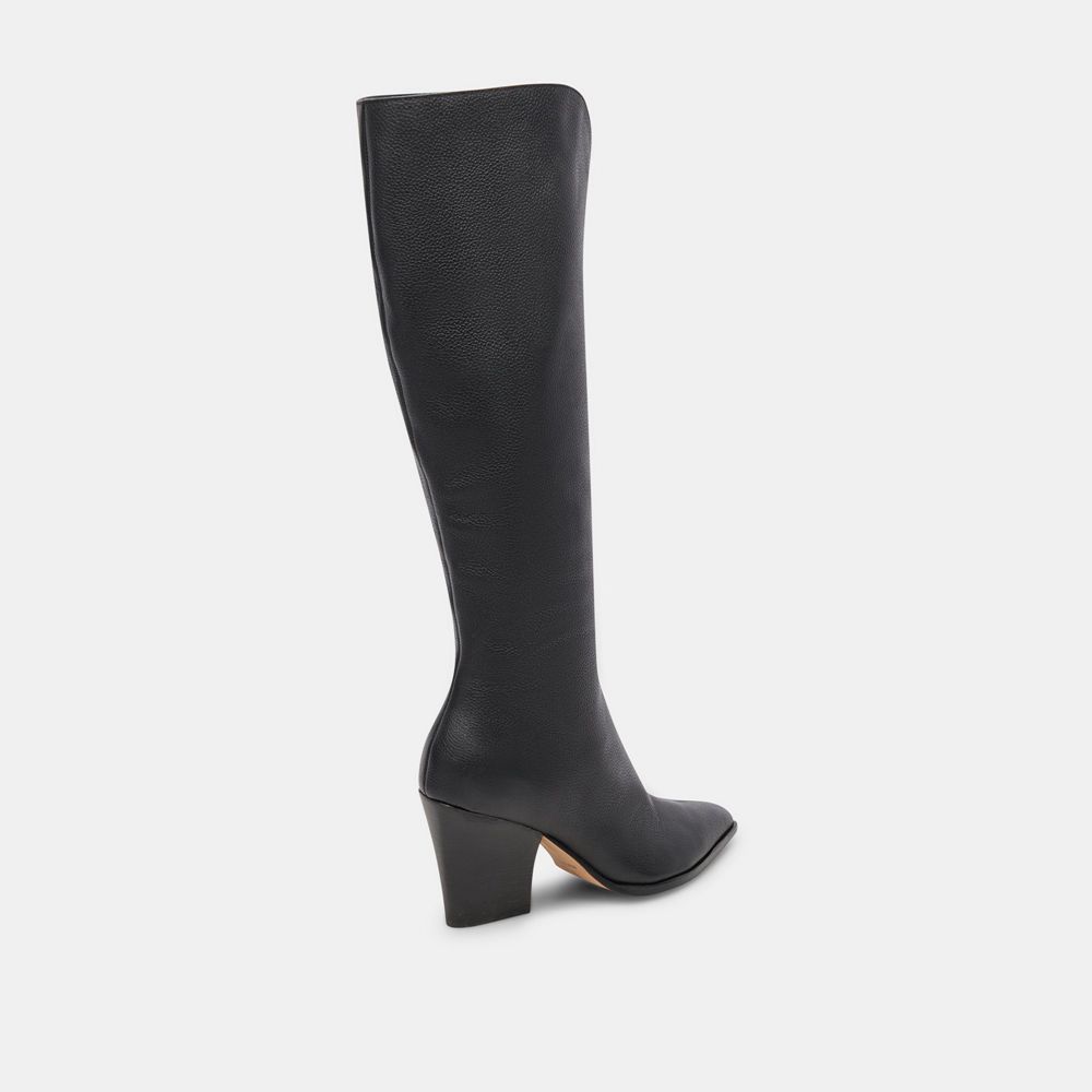 Dolce Vita Rocky Leather Women Boots Black | US-408296XRY