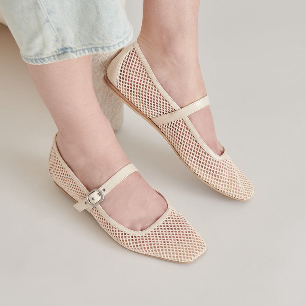 Dolce Vita Rodni Mesh Women Ballet Flats Cream | US-689524DEG