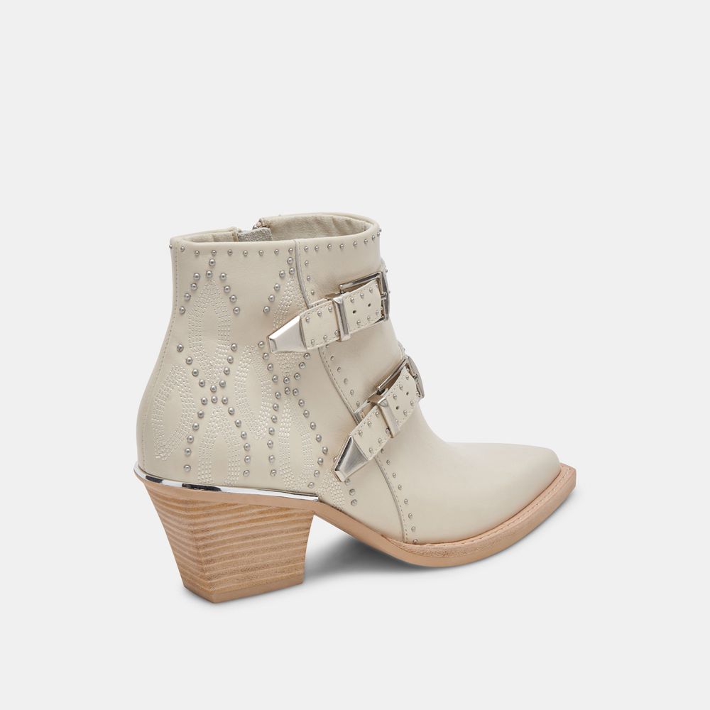 Dolce Vita Ronnie Leather Women Western Boots Cream | US-579840DCA