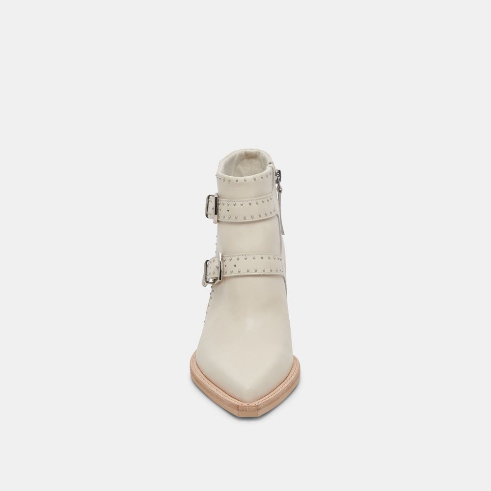 Dolce Vita Ronnie Leather Women Western Boots Cream | US-579840DCA