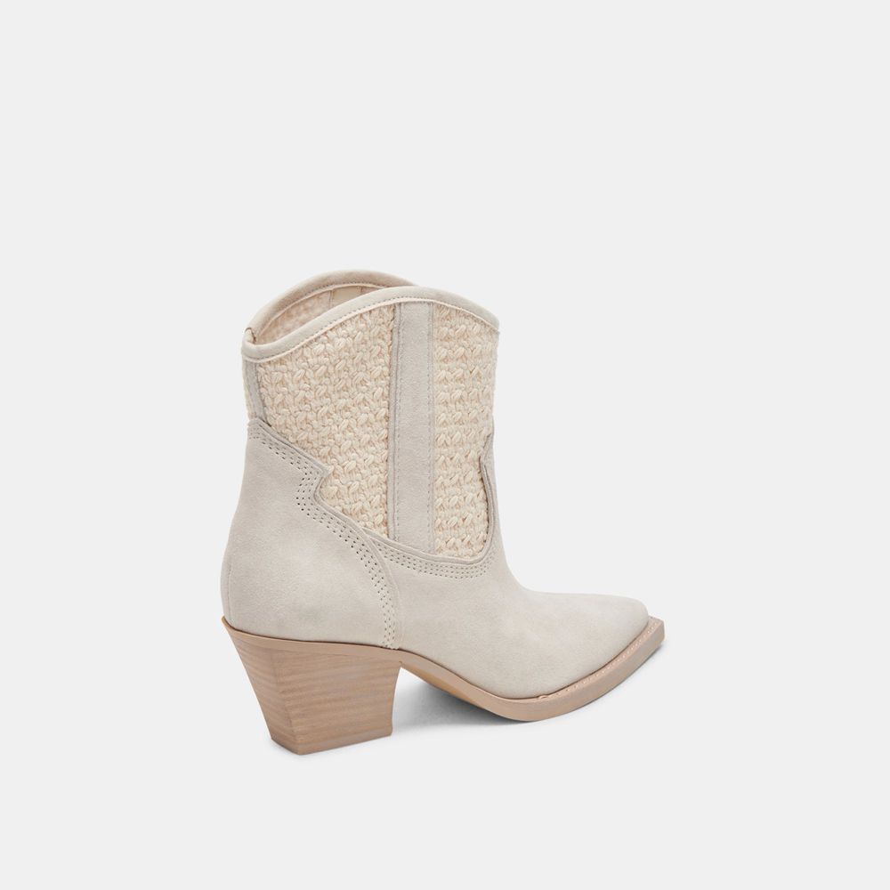 Dolce Vita Rori Suede Women Western Boots Light Grey | US-297106WRB