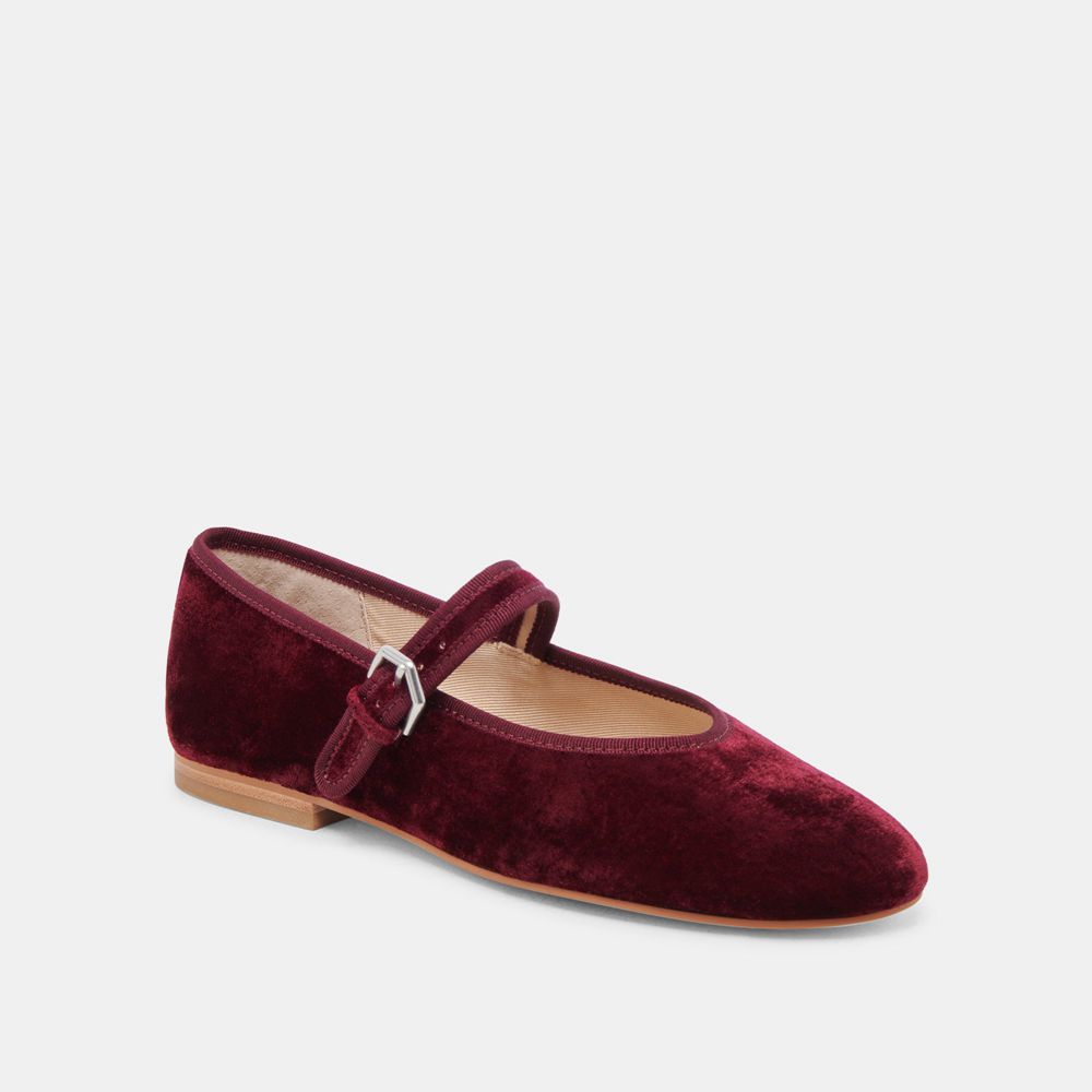 Dolce Vita Roslyn Women Ballet Flats Burgundy | US-849730ICN