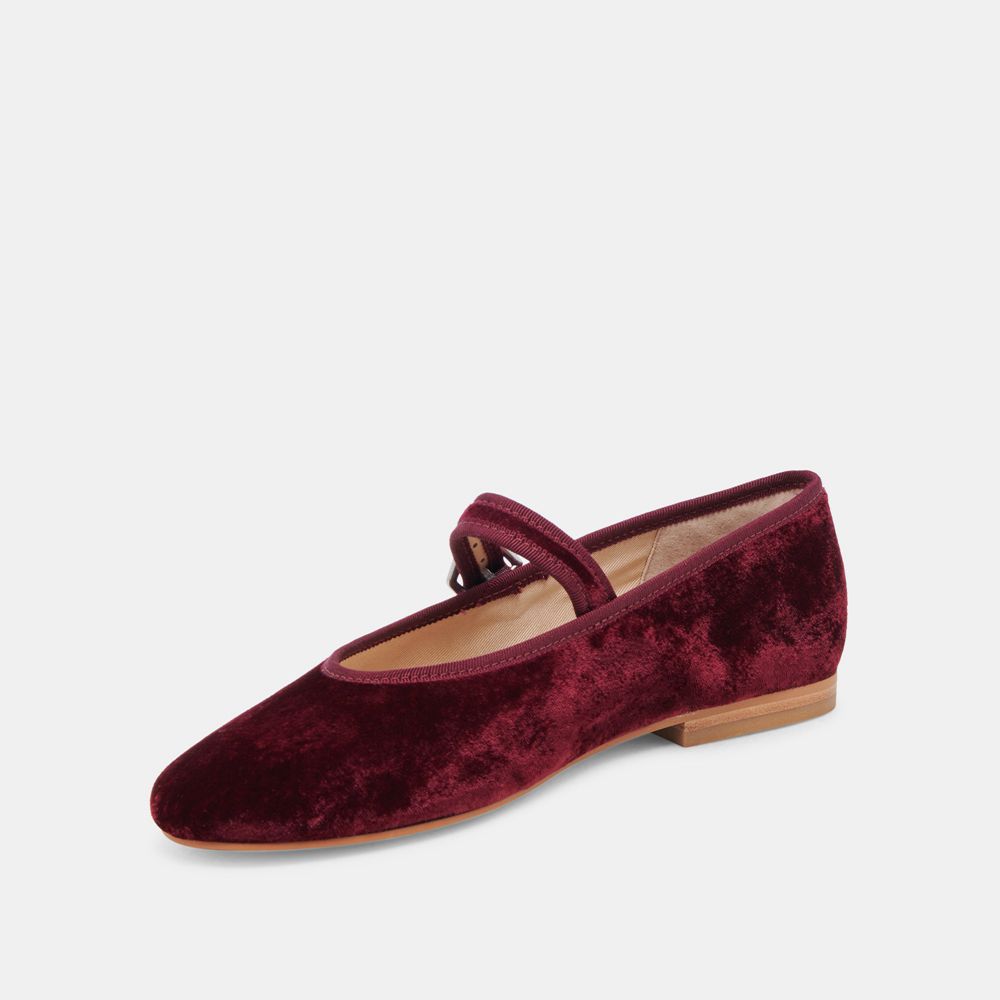 Dolce Vita Roslyn Women Ballet Flats Burgundy | US-849730ICN