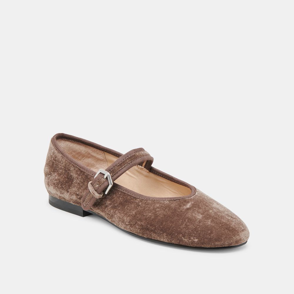 Dolce Vita Roslyn Women Ballet Flats Dark Brown | US-564397CUA