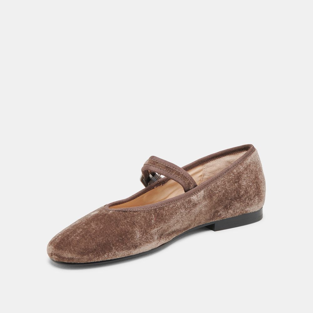 Dolce Vita Roslyn Women Ballet Flats Dark Brown | US-564397CUA