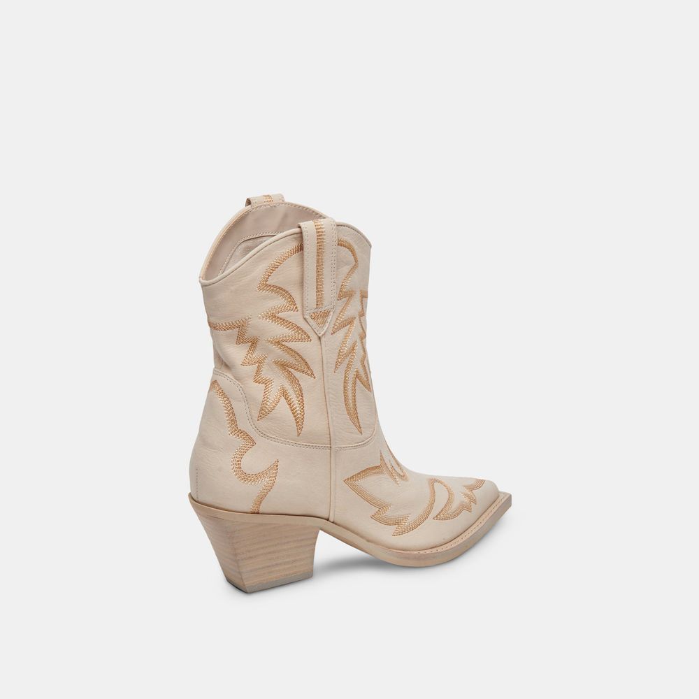 Dolce Vita Runa Nubuck Women Western Boots Beige | US-103796JIT