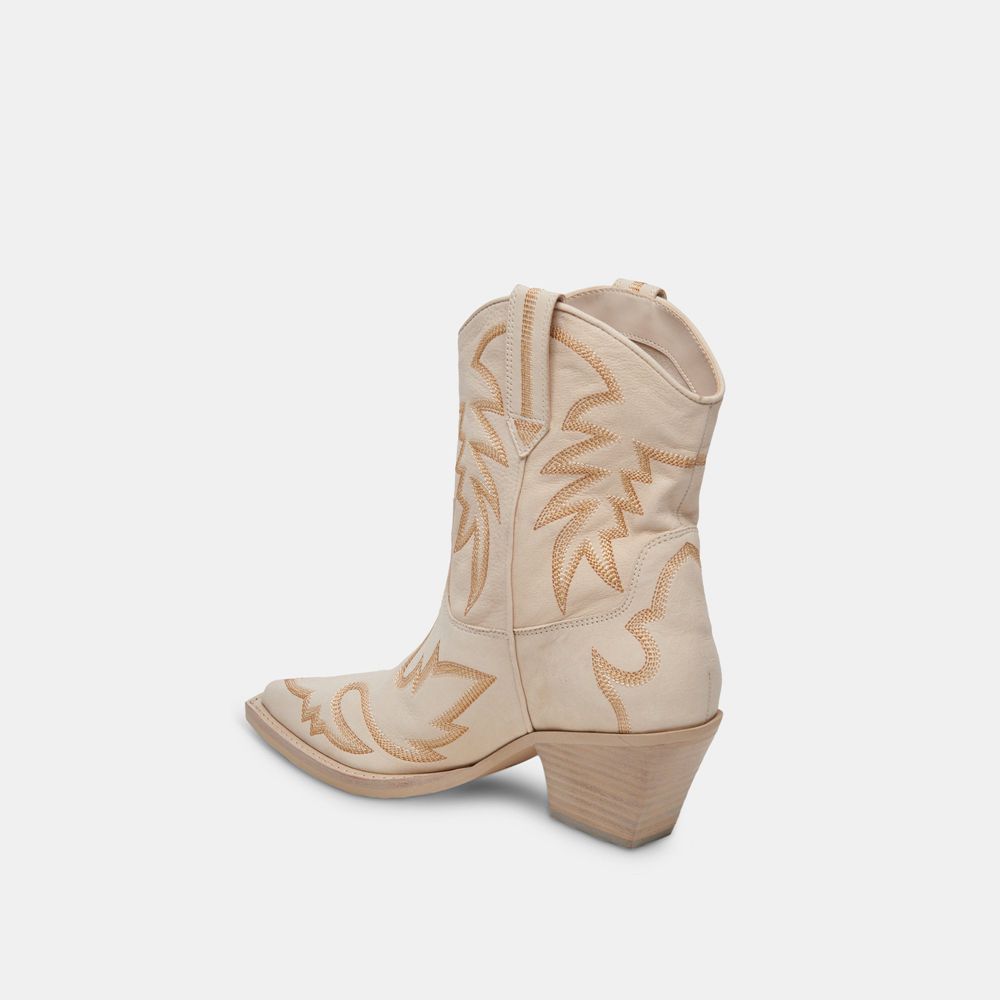 Dolce Vita Runa Nubuck Women Western Boots Beige | US-103796JIT