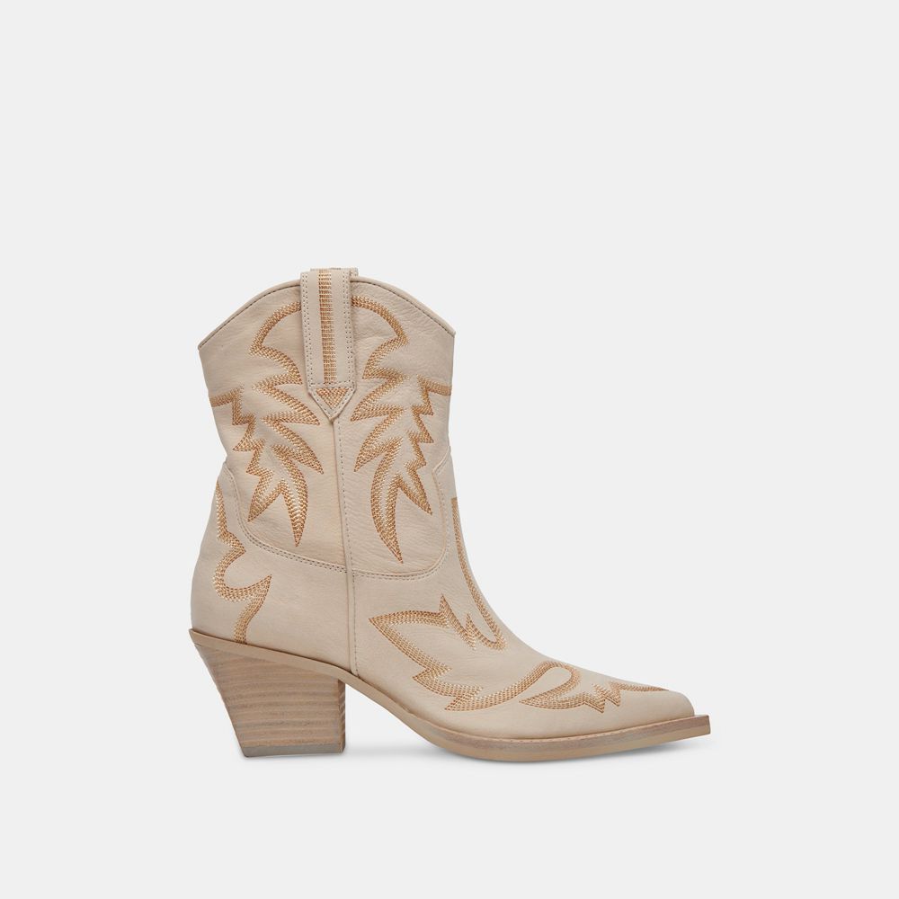 Dolce Vita Runa Nubuck Women Western Boots Beige | US-103796JIT