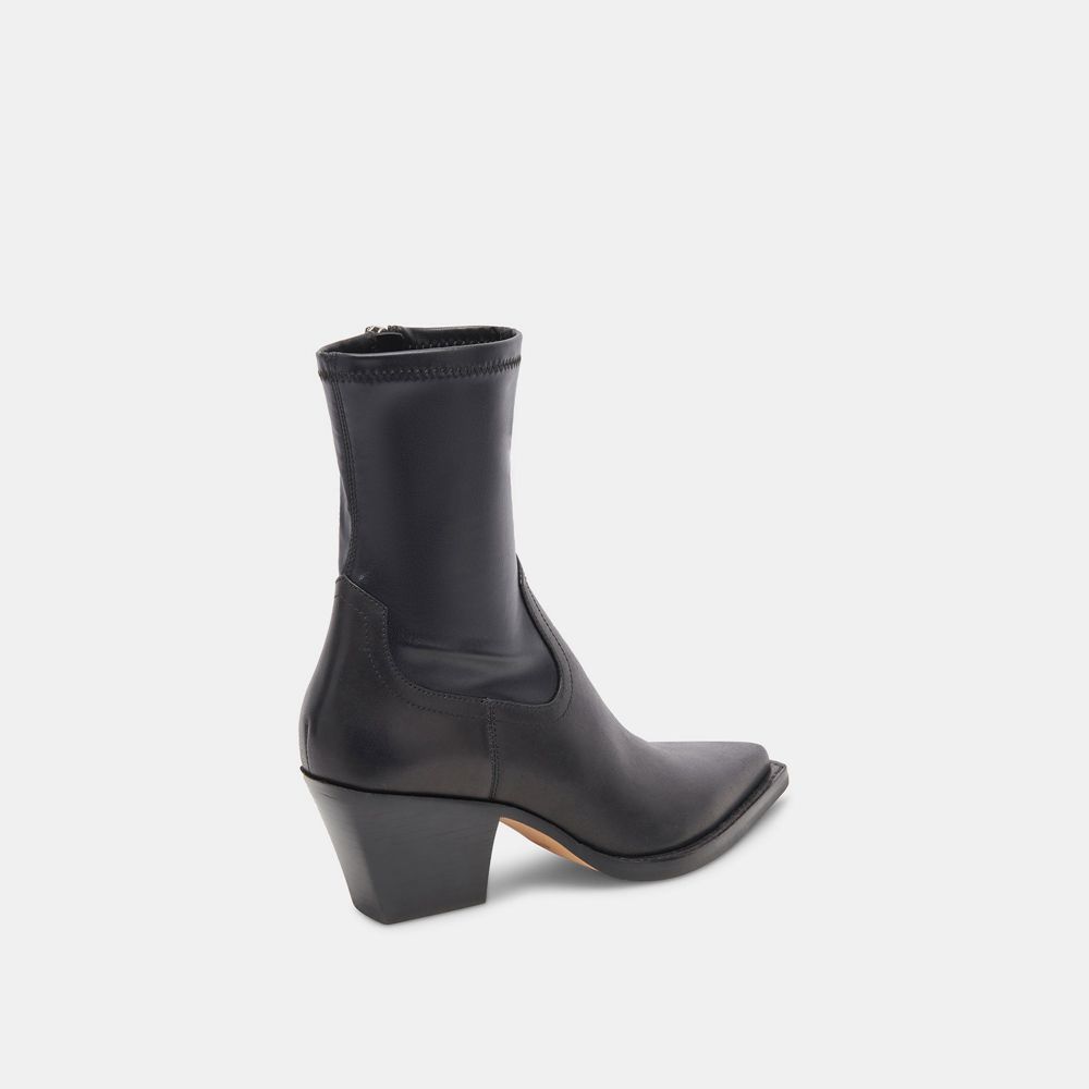 Dolce Vita Rutger Leather Women Boots Black | US-237046CBK