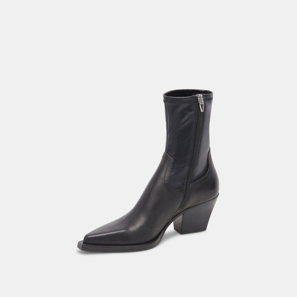 Dolce Vita Rutger Leather Women Boots Black | US-237046CBK