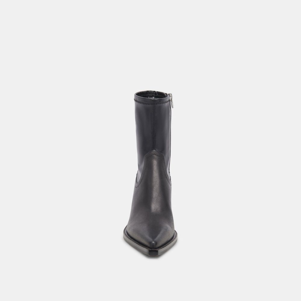 Dolce Vita Rutger Leather Women Boots Black | US-237046CBK