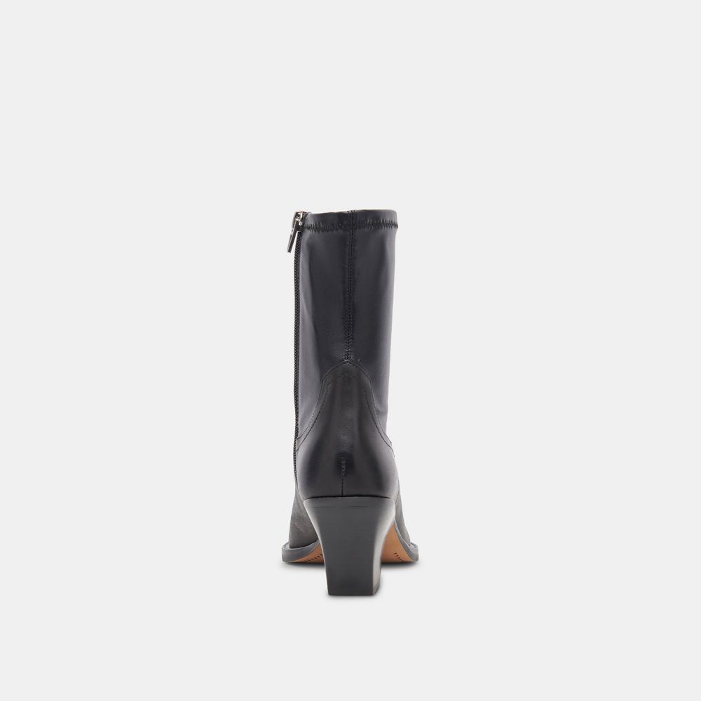 Dolce Vita Rutger Leather Women Boots Black | US-237046CBK