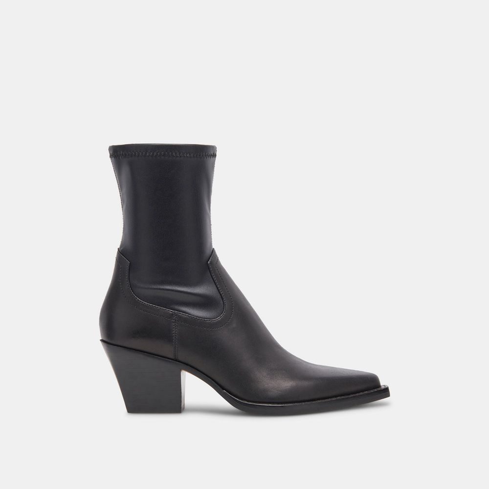 Dolce Vita Rutger Leather Women Boots Black | US-237046CBK